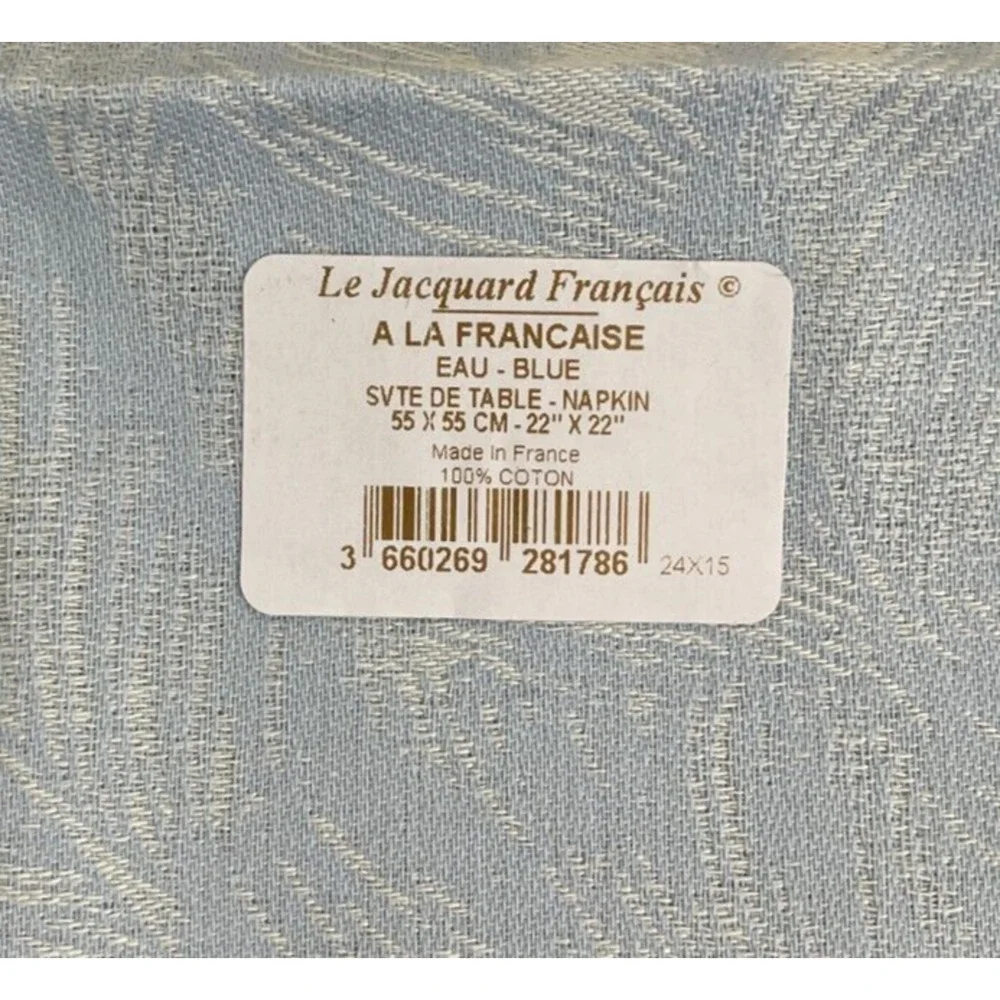 Le Jacquard Francais A La Francaise Napkins Floral Blue Pink Yellow Set of 3 New